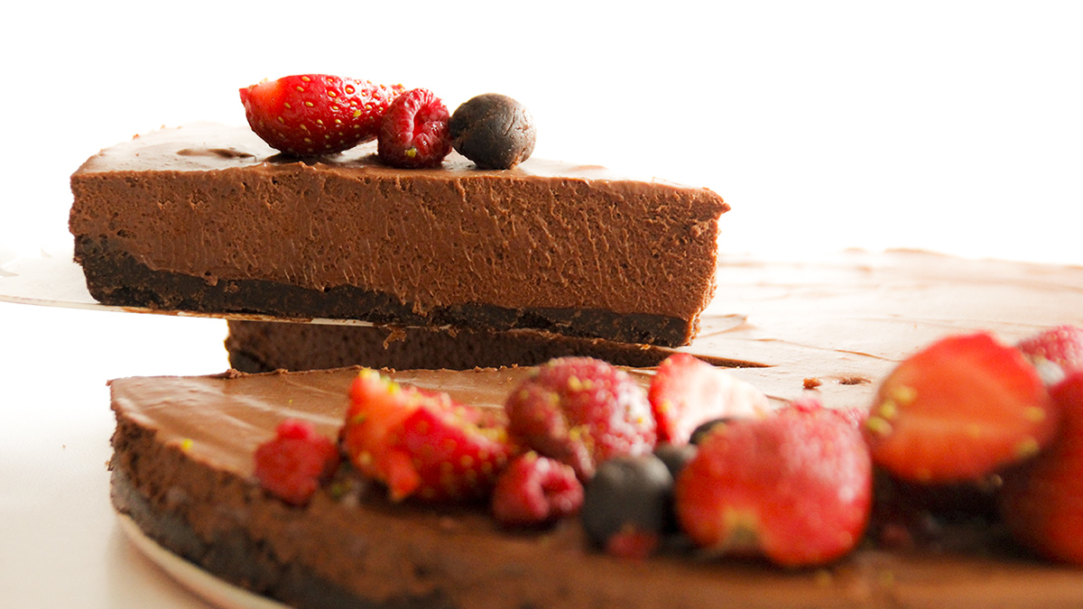 çikolatalı pişmeyen cheesecake