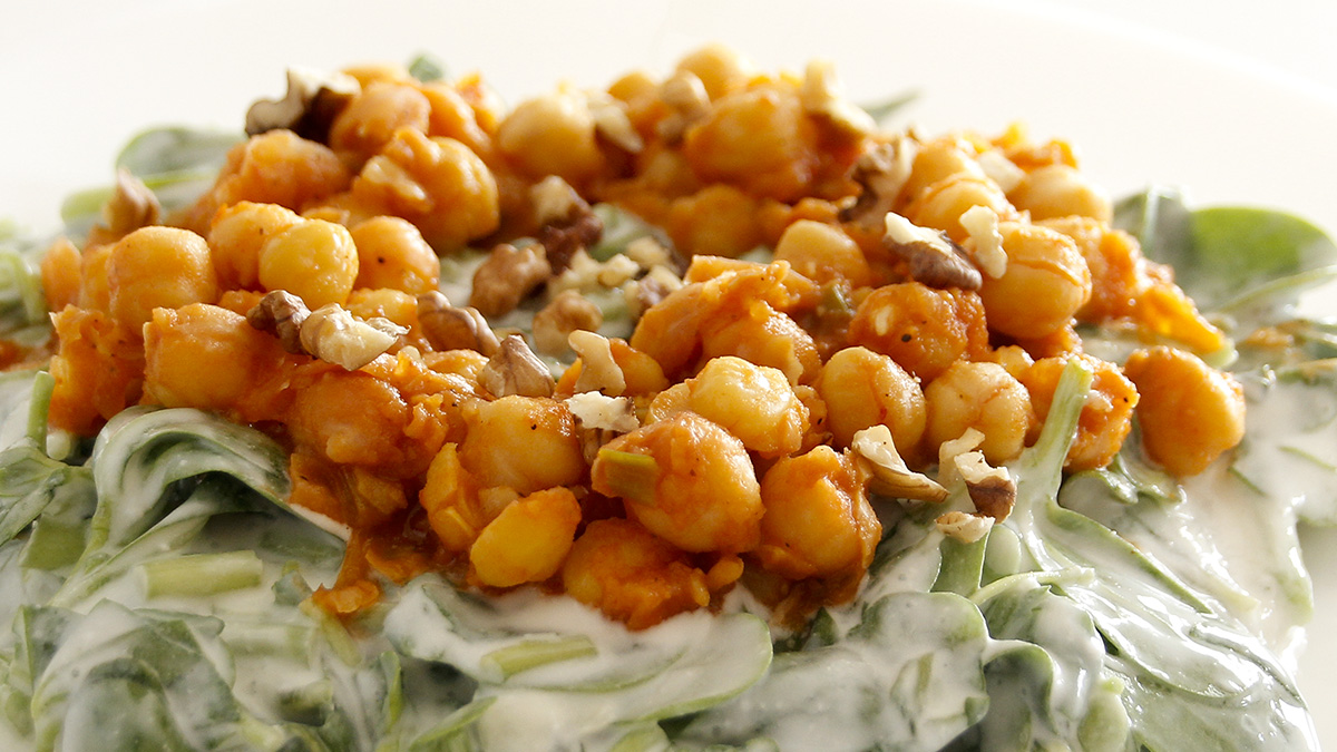 nohutlu semizotu salatası